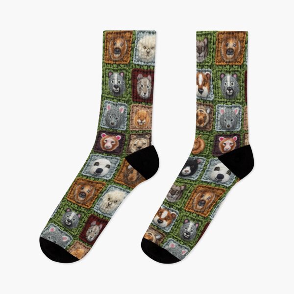 Item preview, Wildlife Parade: Colorful Animal Crochet Seamless Pattern designed and sold by aweartome.