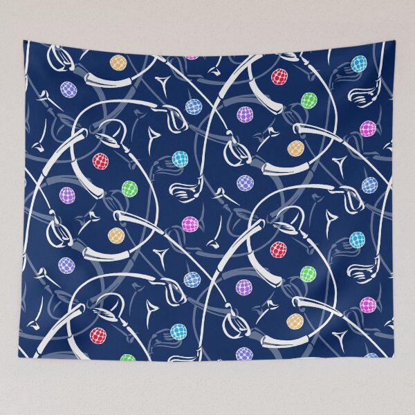 Item preview, Golf Driving ‘n Putting Pattern | Navy + Multi designed and sold by L Diane Johnson.