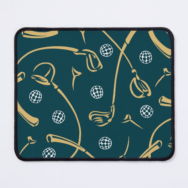 Item preview, Golf Driving ‘n Putting Pattern | Deep Teal Green + Gold designed and sold by L Diane Johnson.