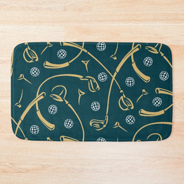 Item preview, Golf Driving ‘n Putting Pattern | Deep Teal Green + Gold designed and sold by L Diane Johnson.