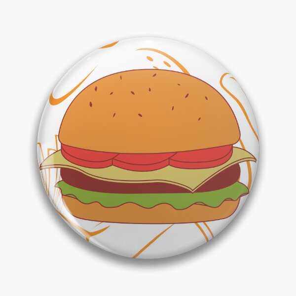 Item preview, Burger Sandwich Feast - Burger Delight - Sandwich Pattern | Whimsical Food Art designed and sold by OrangeMG.