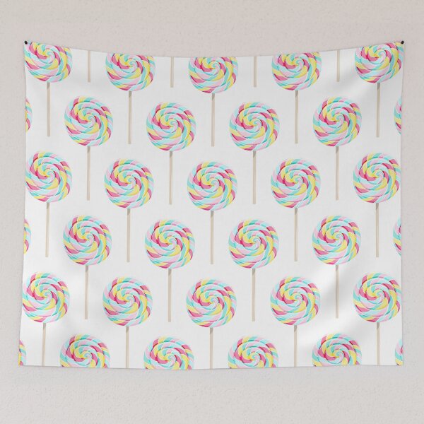Item preview, whirly pops - pastel rainbow on white designed and sold by littlearrow.