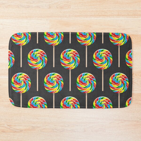 Item preview, whirly pops - rainbow on dark gray designed and sold by littlearrow.