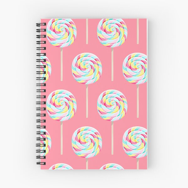 Item preview, whirly pops - pastel rainbow on pink designed and sold by littlearrow.