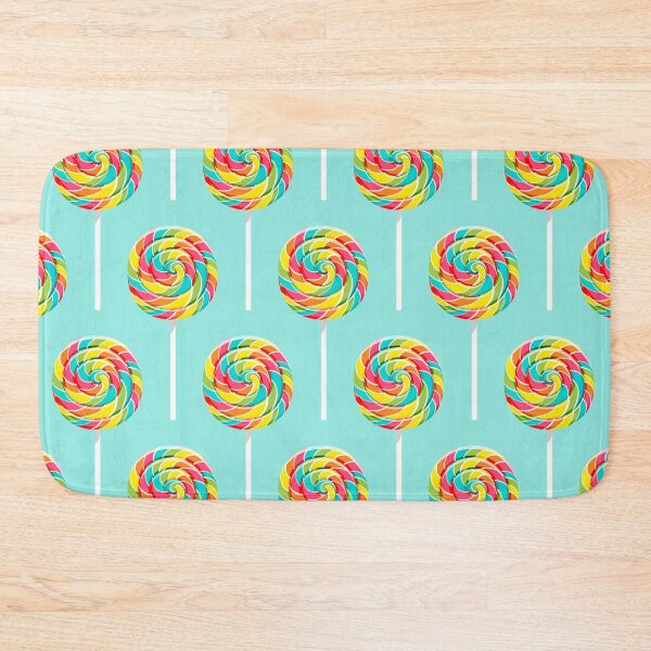 Item preview, whirly pops - rainbow on teal designed and sold by littlearrow.