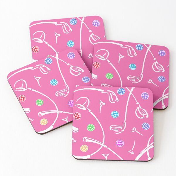Item preview, Golf Driving ‘n Putting Pattern | Pink + Multi designed and sold by L Diane Johnson.