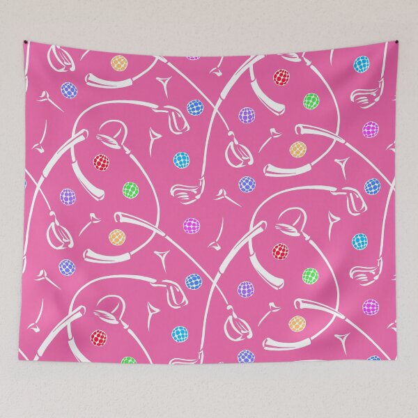 Item preview, Golf Driving ‘n Putting Pattern | Pink + Multi designed and sold by L Diane Johnson.