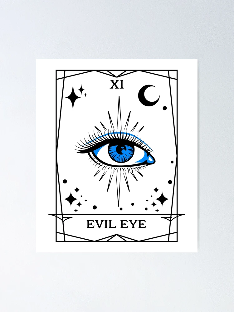 World evil eye tarot card style sticker, the world - Depop