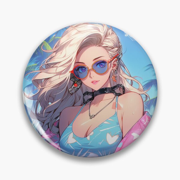 Item preview, Cyberpunk Katie in Miami: Embrace the Futuristic Glamour of a Sun-Drenched Adventure! designed and sold by RIAiCreations.