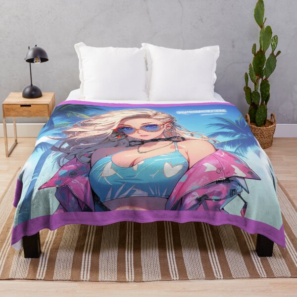 Item preview, Cyberpunk Katie in Miami: Embrace the Futuristic Glamour of a Sun-Drenched Adventure! designed and sold by RIAiCreations.