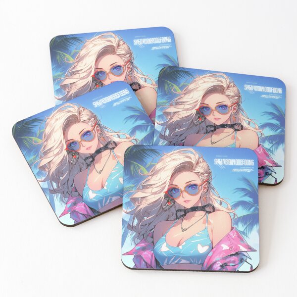 Item preview, Cyberpunk Katie in Miami: Embrace the Futuristic Glamour of a Sun-Drenched Adventure! designed and sold by RIAiCreations.