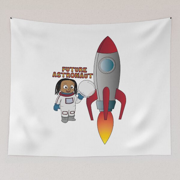 Item preview, 'Future Astronaut' with Rocket (Plaits/Dreadlocks) designed and sold by ThingsByNin.