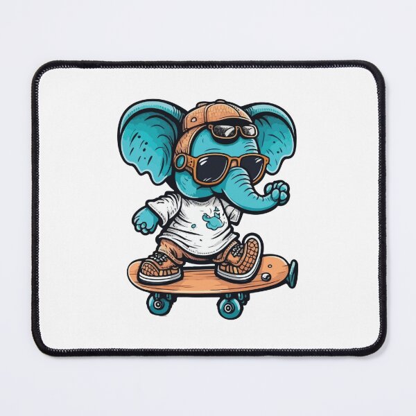 Item preview, Skateboarding Elephant designed and sold by OrganicCharm.