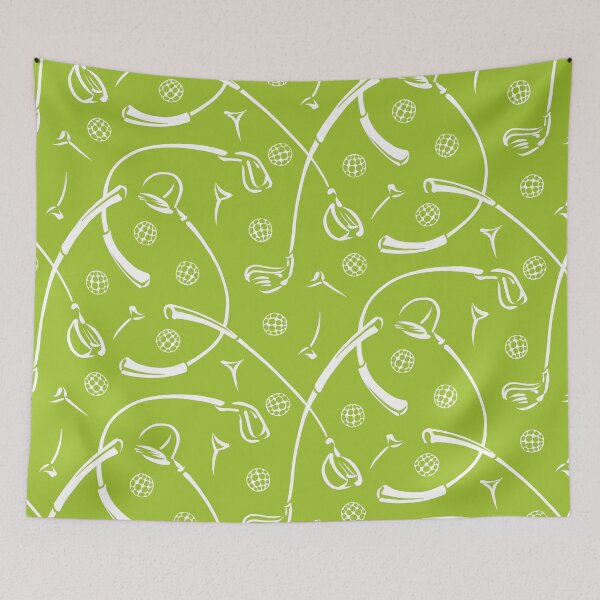 Item preview, Golf Driving ‘n Putting Pattern | Lime Green designed and sold by L Diane Johnson.