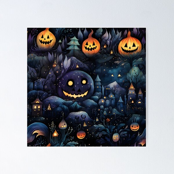 Item preview, Vibrant All Hallows' Eve - Watercolor Design designed and sold by Studio-Mind.