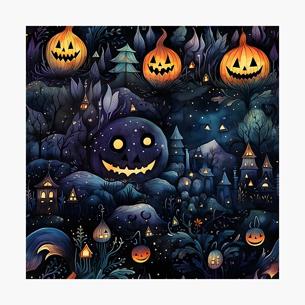Item preview, Vibrant All Hallows' Eve - Watercolor Design designed and sold by Studio-Mind.