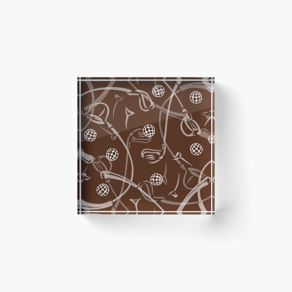Item preview, Golf Driving ‘n Putting Pattern | Chocolate Brown designed and sold by L Diane Johnson.
