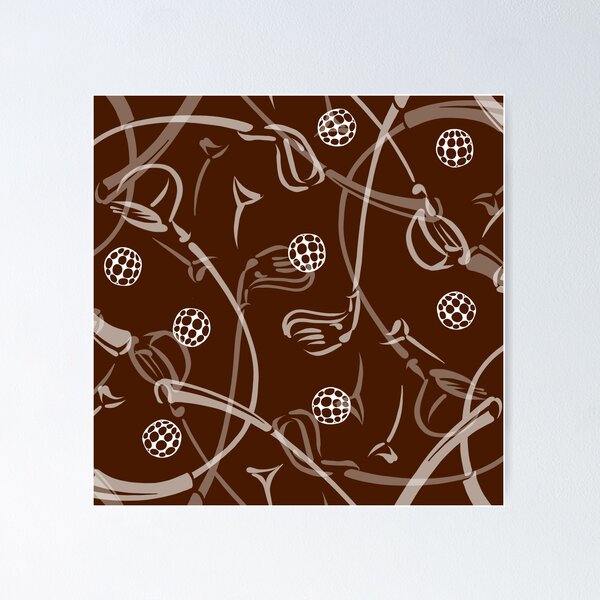 Item preview, Golf Driving ‘n Putting Pattern | Chocolate Brown designed and sold by L Diane Johnson.