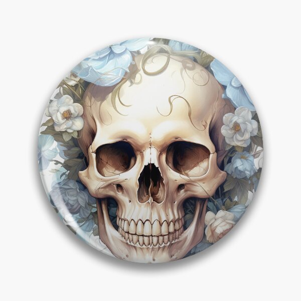 Item preview, floral skull designed and sold by drizzd.