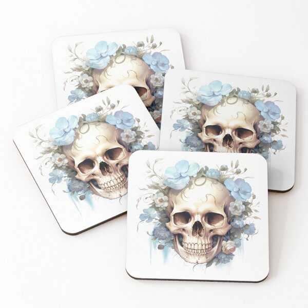 Item preview, floral skull designed and sold by drizzd.
