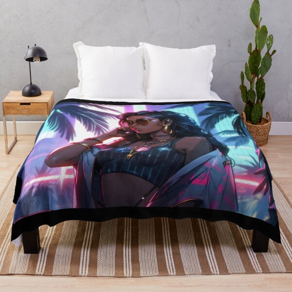 Item preview, Cyberpunk Alexis in Miami: Embrace the Futuristic Elegance of a Neon Paradise! designed and sold by RIAiCreations.