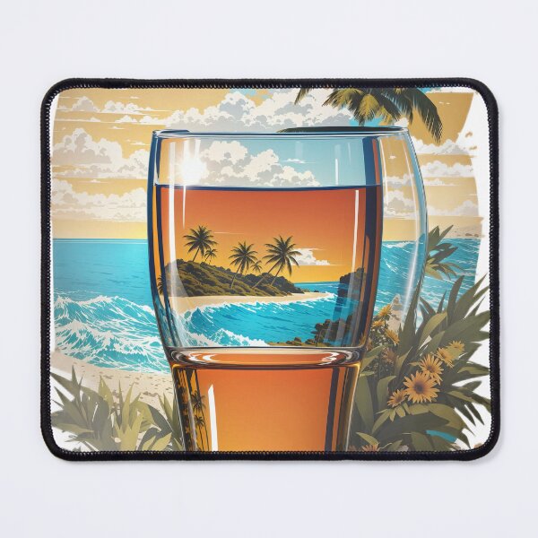 Item preview, Tropical Beer by the Sea - Summer Vacation Art designed and sold by Emaga Digital Studio.