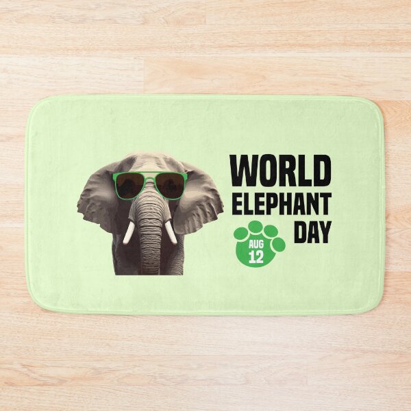 Item preview, 12 Aug. WORLD ELEPHANT DAY designed and sold by challengecafe.