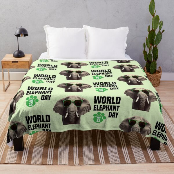 Item preview, 12 Aug. WORLD ELEPHANT DAY designed and sold by challengecafe.