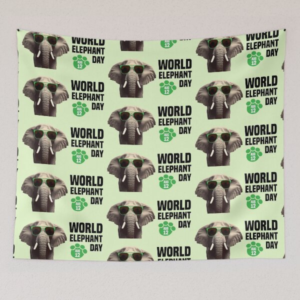 Item preview, 12 Aug. WORLD ELEPHANT DAY designed and sold by challengecafe.