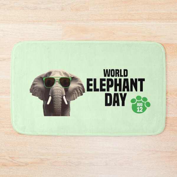 Item preview, 12 Aug. WORLD ELEPHANT DAY designed and sold by challengecafe.