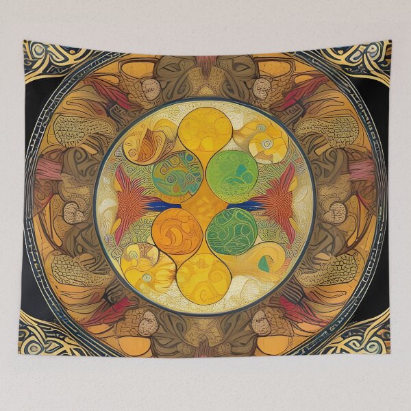 Item preview, Art Nouveau mandala abstract poster designed and sold by REALDesign-Shop.
