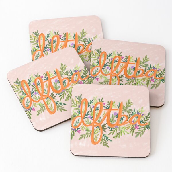 Item preview, DFTBA Don't Forget to be Awesome Leaves Illustration designed and sold by Laura Jane Kirton.