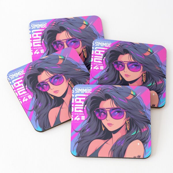 Item preview, 90s Anime Lauren in Miami: Embrace the Nostalgic Cool of a Sun-Drenched Adventure! designed and sold by RIAiCreations.