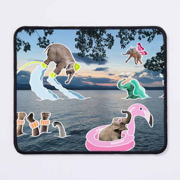 Item preview, Elephants + Lake designed and sold by pantherkingdom.