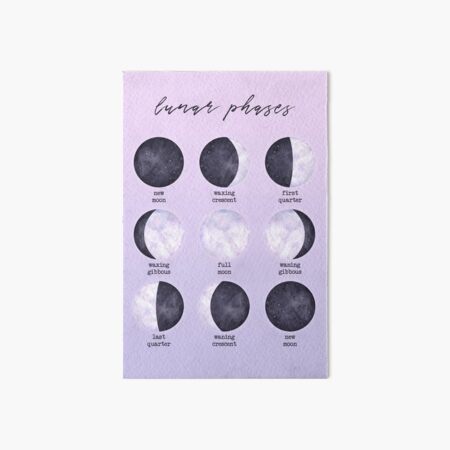 Lunar Phases // Pastel | Nikury Art Board Print