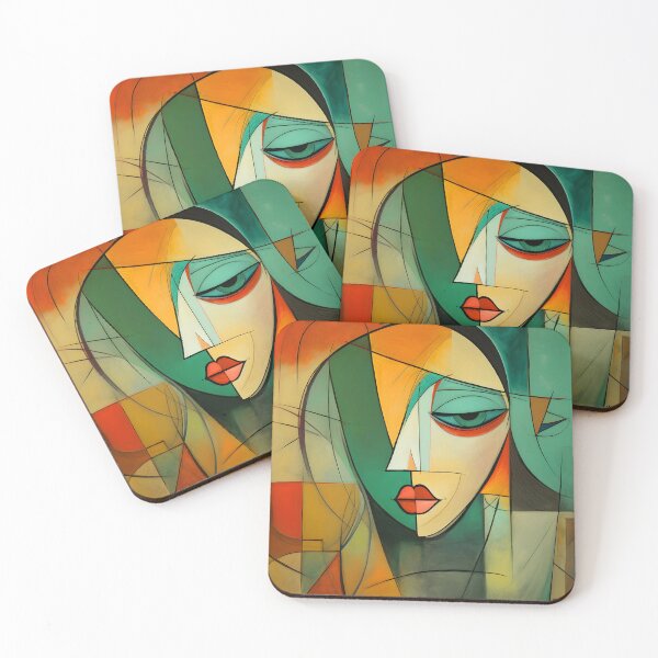Item preview, Neocubism Woman with Green and Orange designed and sold by MyDearWorld.