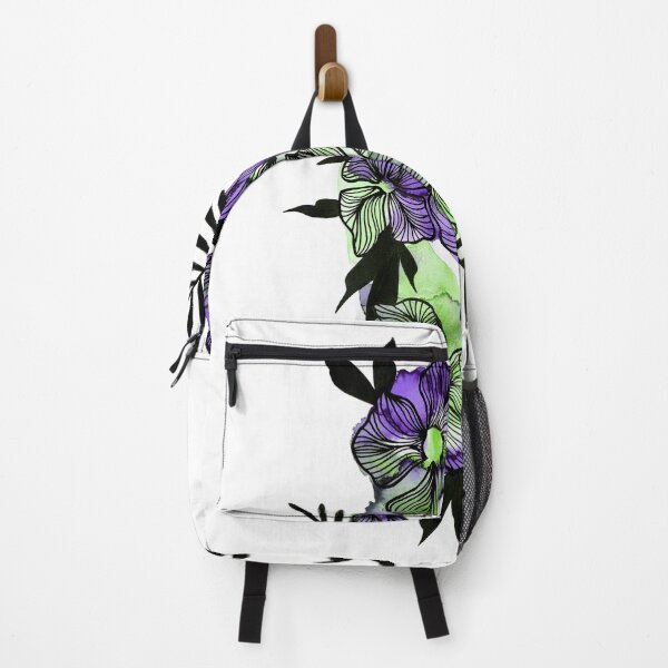 Item preview, Purple Green Watercolor Flowers Lea designed and sold by BEATRIZKOBORI.