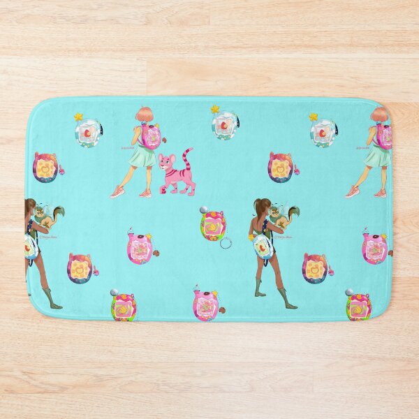 Item preview, nostalgic pet games and websites repeating pattern! blue bg designed and sold by Maysoulrose.