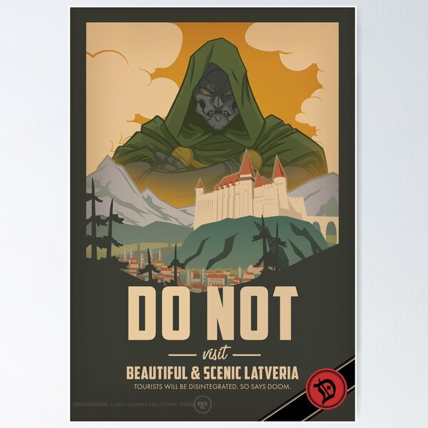 Item preview, Dr. Doom PSA travel poster designed and sold by SeanThorntonArt.