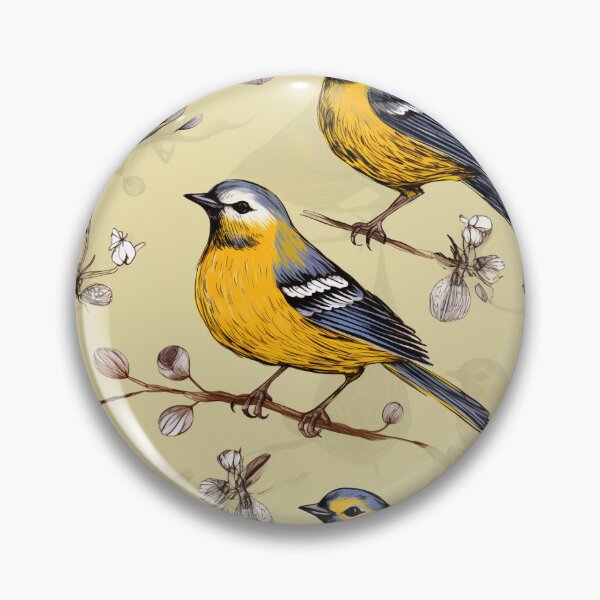 Item preview, Cute Yellow Bird, Bird, Pet, Animal, Cute Animal, Seamless, Animal Seamless, Pattern designed and sold by puppynpaw.