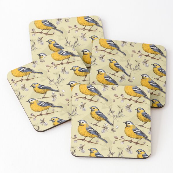 Item preview, Cute Yellow Bird, Bird, Pet, Animal, Cute Animal, Seamless, Animal Seamless, Pattern designed and sold by puppynpaw.