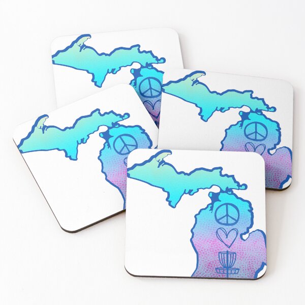 Item preview, Michigan Peace, Love, Disc Golf designed and sold by MapleTreeStudio.