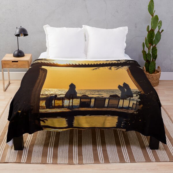 Item preview, Yellow Sunset Beach Resort Mexico designed and sold by chonkandbeans.