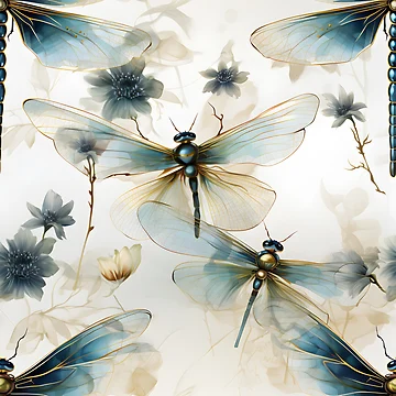 Artwork thumbnail, Dragonfly Pattern 1 by DigitalPatternx