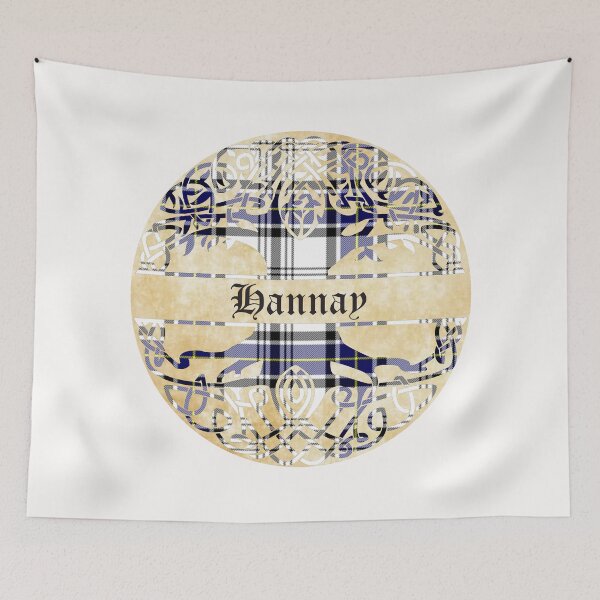 Item preview, Hannay Tree of Life Clan Scottish Surname tartan designed and sold by BagTown Clans.