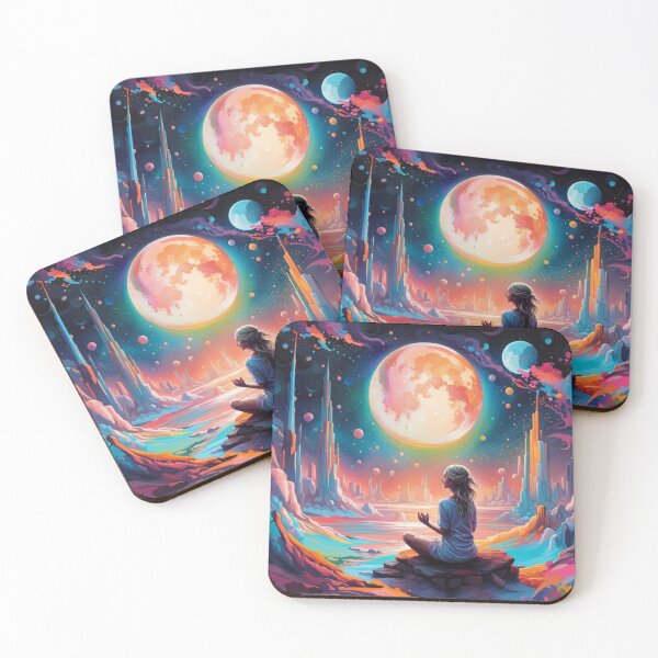 Item preview, Copy of Intergalactic meditation - Colorpop Edition - AI generated Art.  designed and sold by TheMindfulExpat.