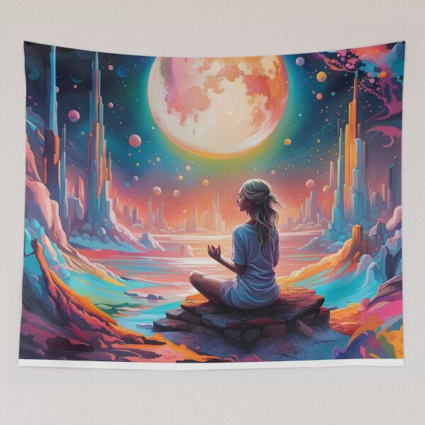 Item preview, Copy of Intergalactic meditation - Colorpop Edition - AI generated Art.  designed and sold by TheMindfulExpat.