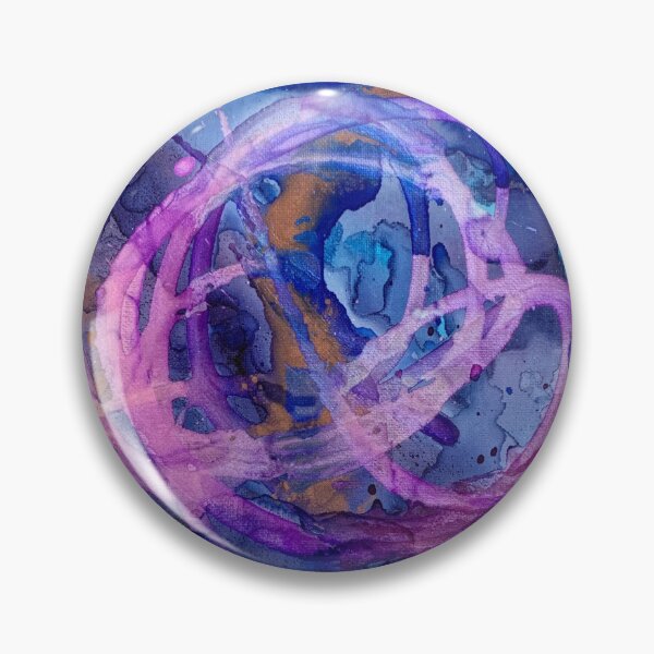 Item preview, Vital Seeds, Blue, purple, pink & white abstract alcohol ink art piece  designed and sold by IICents.