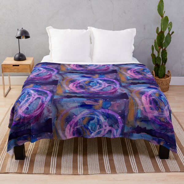 Item preview, Vital Seeds, Blue, purple, pink & white abstract alcohol ink art piece  designed and sold by IICents.