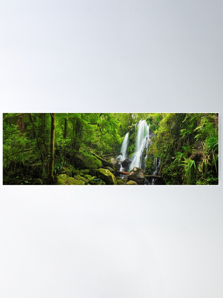 Alternate view of Chalahn Falls, Lamington National Park, Queesland, Australia Poster